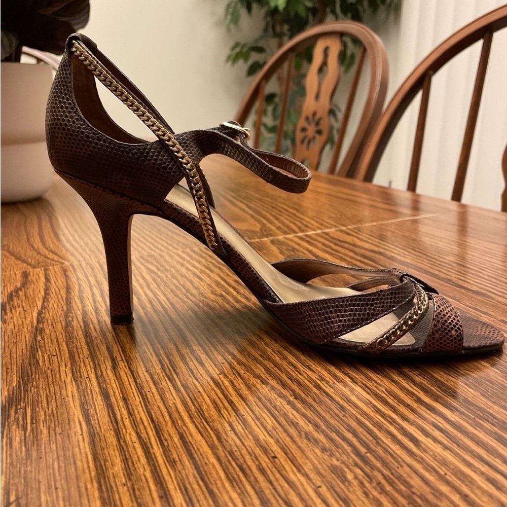 Nine west brown leather shoes
